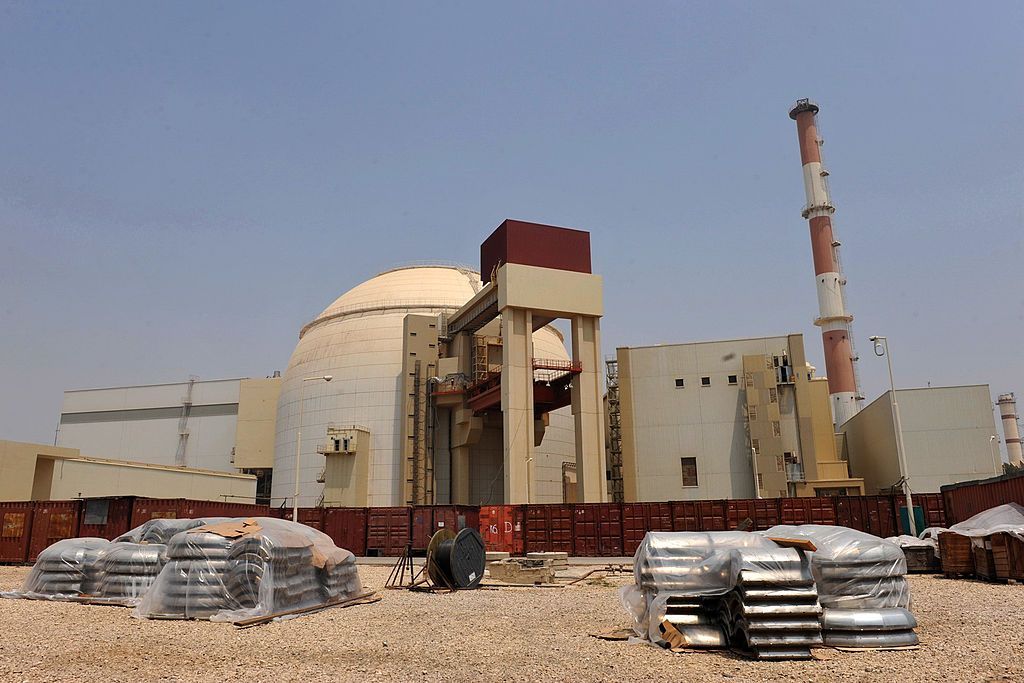 BUSHEHR, IRAN - AUGUST 21: This handout image supplied by the IIPA (Iran International Photo Agency) shows a view of the reactor building at the Russian-built Bushehr nuclear power plant as the first fuel is loaded, on August 21, 2010 in Bushehr, southern Iran. The Russiian built and operated nuclear power station has taken 35 years to build due to a series of sanctions imposed by the United Nations. The move has satisfied International concerns that Iran were intending to produce a nuclear weapon, but the facility's uranium fuel will fall well below the enrichment level needed for weapons-grade uranium. The plant is likely to begin electrictity production in a month. (Photo by IIPA via Getty Images)