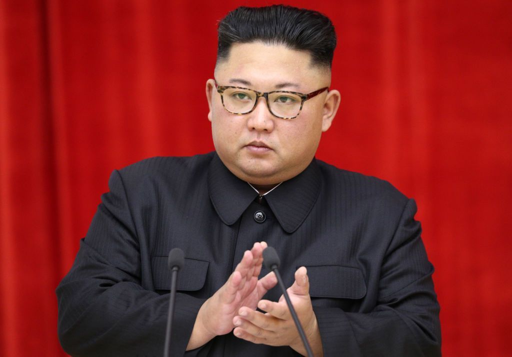 PYONGYANG, NORTH KOREA - SEPTEMBER 18: (EDITORIAL USE ONLY, NO COMMERCIAL USE) North Korea's leader Kim Jong Un speaks during a welcoming dinner on September 18, 2018 in Pyongyang, North Korea. North Korean leader Kim and South Korean President Moon meet for the Inter-Korean summit talks after the 1945 division of the peninsula, and will discuss ways to denuclearize the Korean Peninsula. (Photo by Pyeongyang Press Corps/Pool/Getty Images)