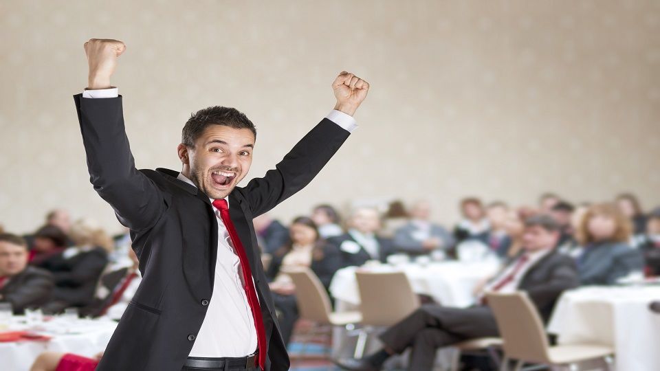 Public indoor business conference for modern managers.