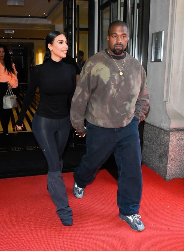 NEW YORK, NY - MAY 07: Kanye West and Kim Kardashian are seen outside the mark hotel on May 7, 2019 in New York City. (Photo by Raymond Hall/GC Images)