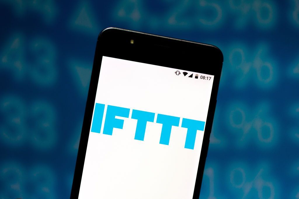 BRAZIL - 2019/07/08: In this photo illustration a If This Then That (IFTTT) logo seen displayed on a smartphone. (Photo Illustration by Rafael Henrique/SOPA Images/LightRocket via Getty Images)