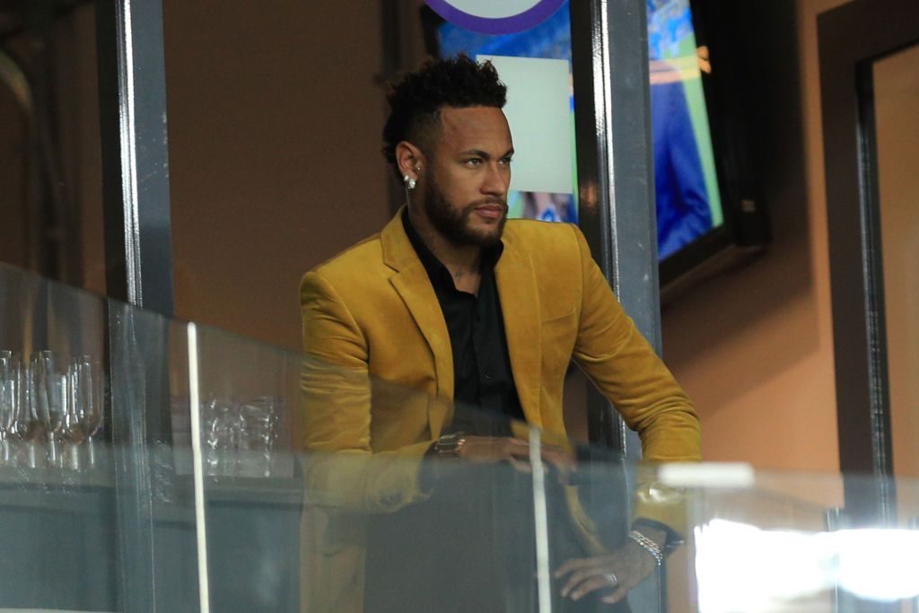 BELO HORIZONTE, BRAZIL - JULY 02: Neymar Jr. of Brazil looks on from the stands prior to the Copa America Brazil 2019 Semi Final match between Brazil and Argentina at Mineirao Stadium on July 02, 2019 in Belo Horizonte, Brazil. (Photo by Buda Mendes/Getty Images)