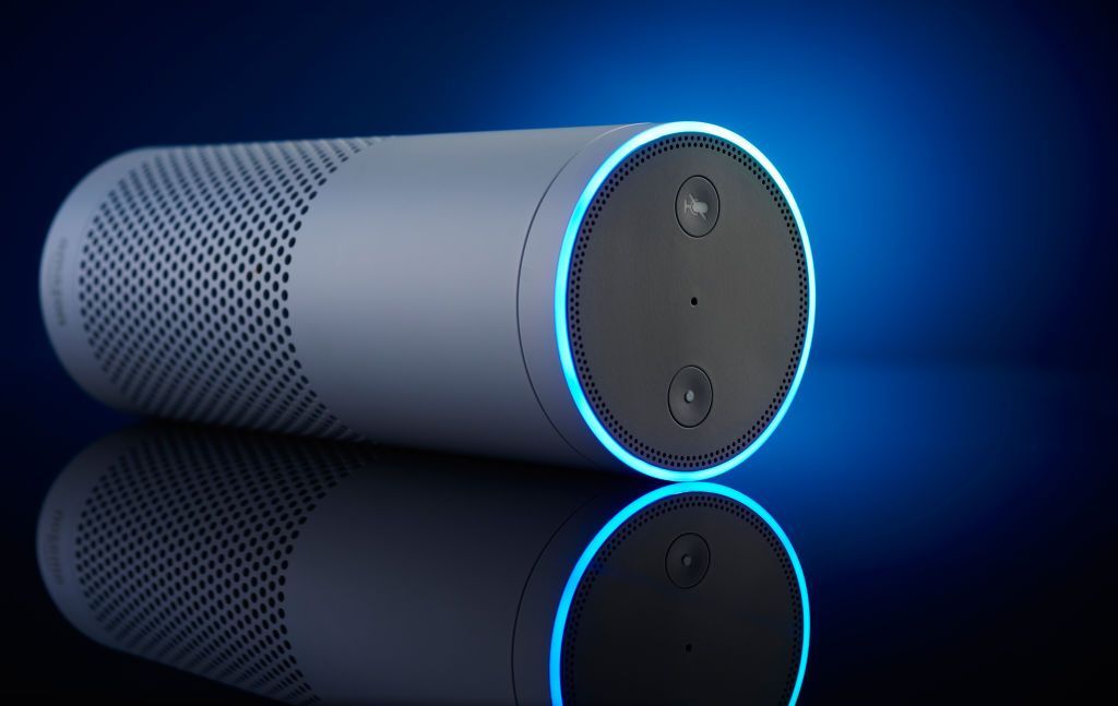 An Amazon Echo multimedia smart speaker, taken on November 28, 2016. (Photo by Joby Sessions/T3 Magazine via Getty Images)