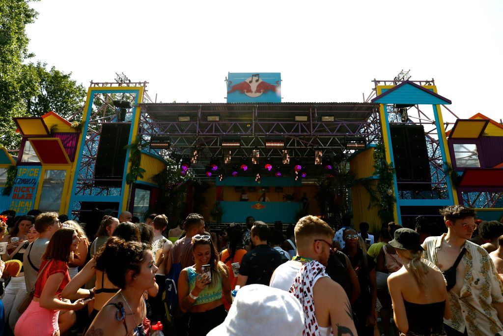 LONDON, ENGLAND - AUGUST 25: A general view of atmosphere during the Red Bull Sound System at Notting Hill Carnival 2019 on August 25, 2019 in London, England. (Photo by John Phillips/Getty Images for Redbull)