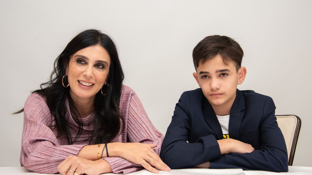 BEVERLY HILLS, CA - NOVEMBER 13:  Director Nadine Labaki and Zain Al Rafeea at the "Capernaum" Press Conference at the Four Seasons Hotel on November 13, 2018 in Beverly Hills, California.  (Photo by Vera Anderson/WireImage)