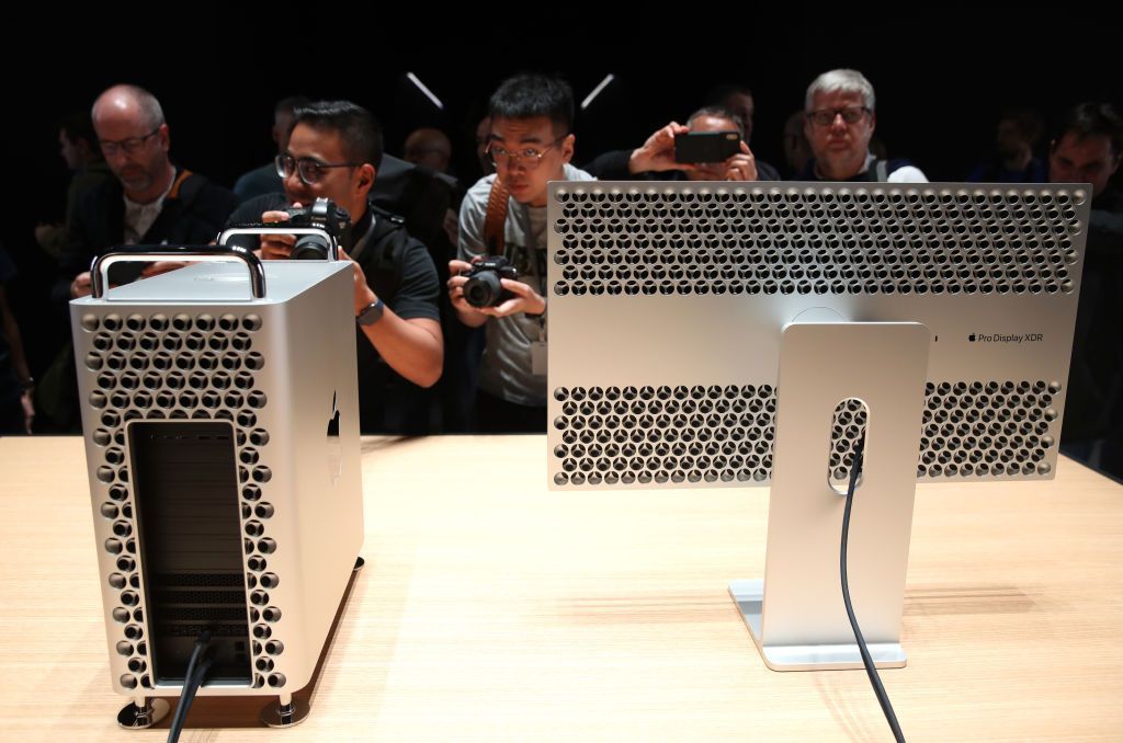 SAN JOSE, CALIFORNIA - JUNE 03: The new Mac Pro is displayed during the 2019 Apple Worldwide Developer Conference (WWDC) at the San Jose Convention Center on June 03, 2019 in San Jose, California. The WWDC runs through June 7. (Photo by Justin Sullivan/Getty Images)
