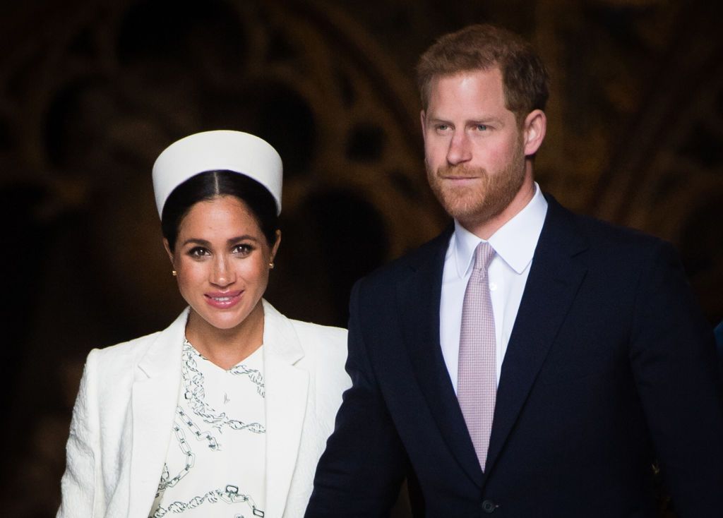 LONDON, ENGLAND - MARCH 11: Prince Harry, Duke of Sussex and Meghan, Duchess of Sussex attend the Commonwealth Day service at Westminster Abbe6 on March 11, 2019 in London, England. (Photo by Samir Hussein/Samir Hussein/WireImage)