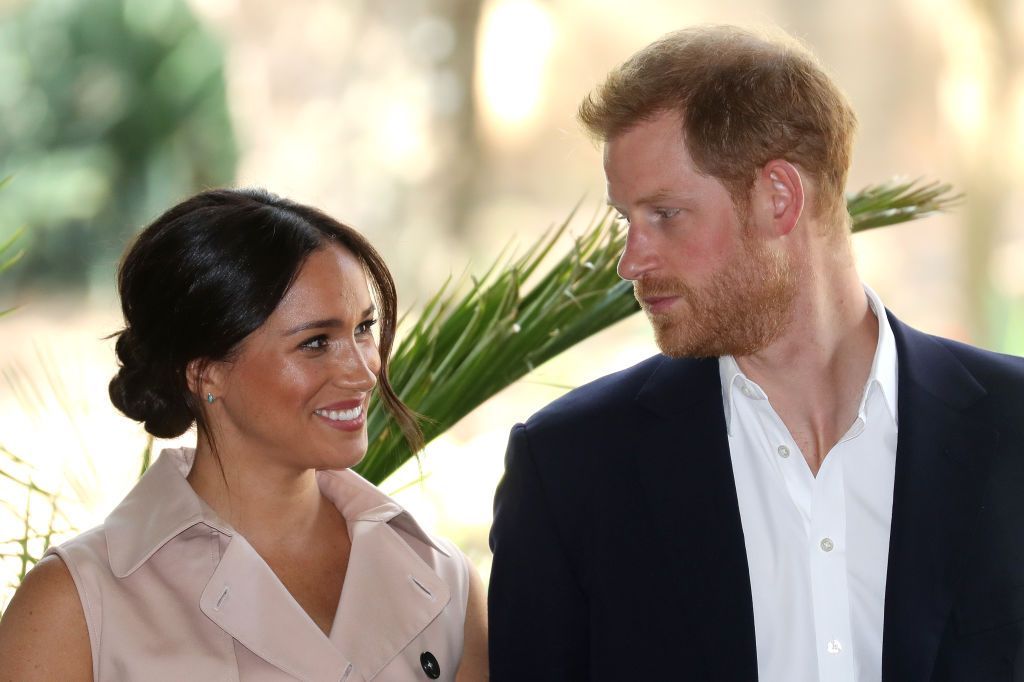 JOHANNESBURG, SOUTH AFRICA - OCTOBER 02: Prince Harry, Duke of Sussex and Meghan, Duchess of Sussex attend a Creative Industries and Business Reception on October 02, 2019 in Johannesburg, South Africa. (Photo by Chris Jackson/Getty Images)
