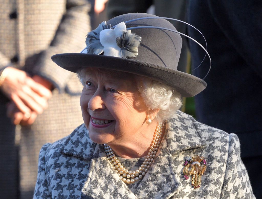 KING'S LYNN, ENGLAND - JANUARY 19: Queen Elizabeth II attends church at St Mary the Virgin church, Hillington in Sandringham on January 19, 2020 in King's Lynn, England. (Photo by Karwai Tang/WireImage)