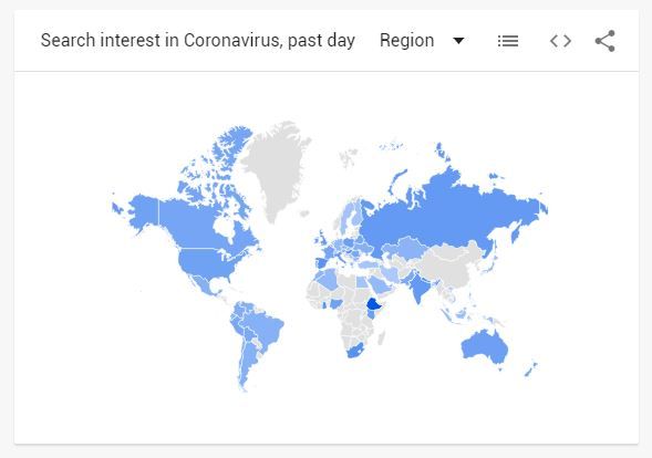 أكثر الكلمات بحثا على غوغل في اليوم الواحد خلال جائحة كورونا