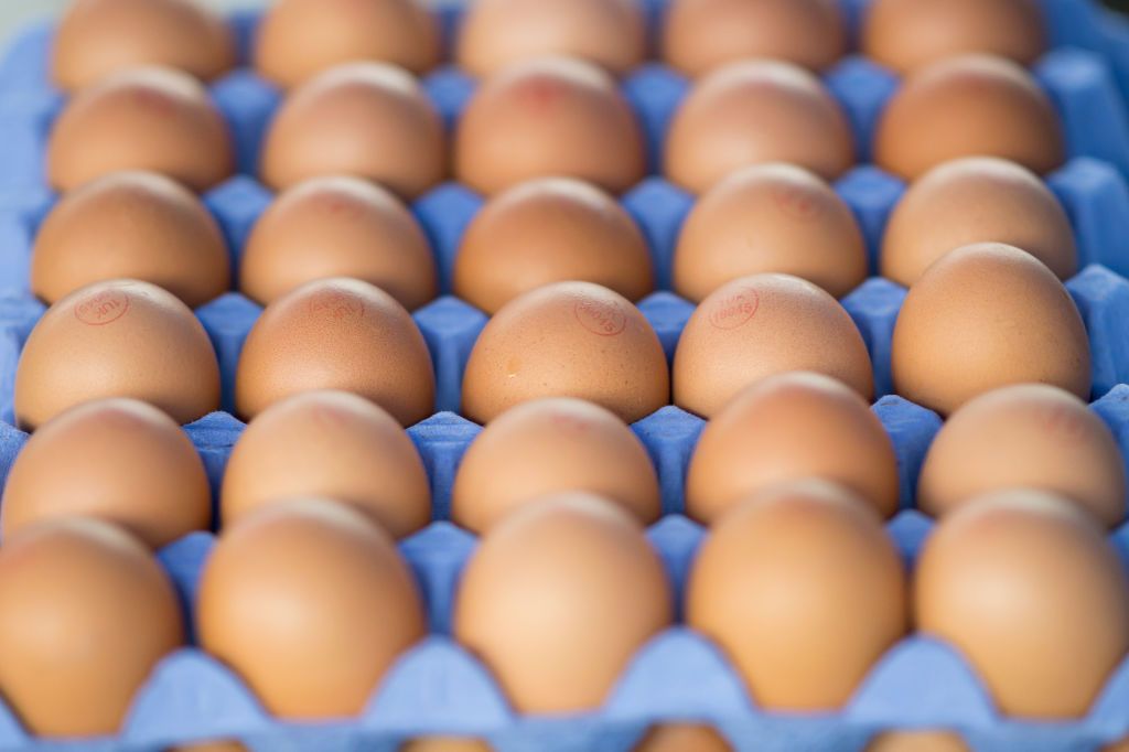 CARDIFF, UNITED KINGDOM - JUNE 02: Chicken eggs for sale at a street market on June 2, 2019 in Cardiff, United Kingdom. (Photo by Matthew Horwood/Getty Images)