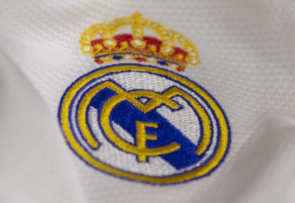 ANKARA, TURKEY - JULY 25 : Logo of Real Madrid Football Club is seen in Ankara, Turkey on July 25, 2018. (Photo by Aytac Unal/Anadolu Agency/Getty Images)