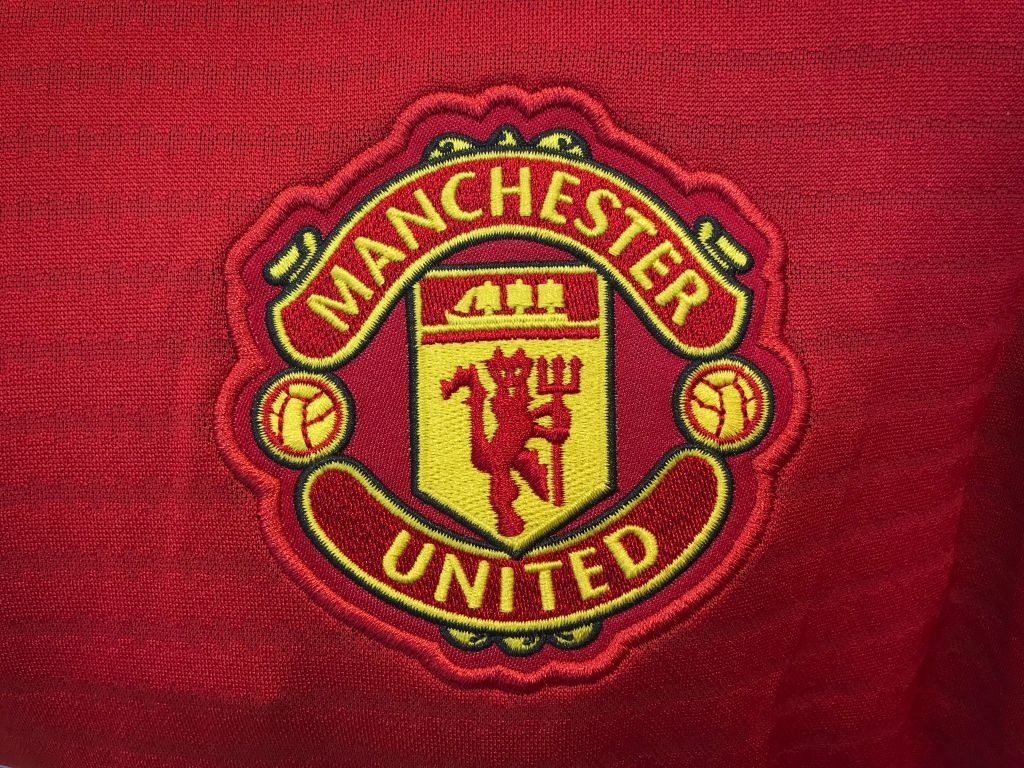 ANKARA, TURKEY - JULY 25 : Logo of Manchester United Football Club is seen in Ankara, Turkey on July 25, 2018. (Photo by Aytac Unal/Anadolu Agency/Getty Images)