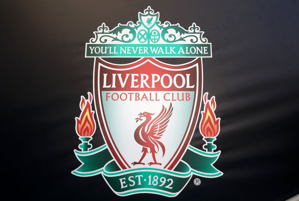 A general view of the Liverpool logo during the UEFA Champions League Final at the NSK Olimpiyskiy Stadium, Kiev. (Photo by Nick Potts/PA Images via Getty Images)