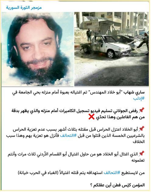 بعد استهداف قياديين من حراس الدين في إدلب.. الجولاني في قفص الاتهام 1 بعد استهداف قياديين من حراس الدين في إدلب.. الجولاني في قفص الاتهام