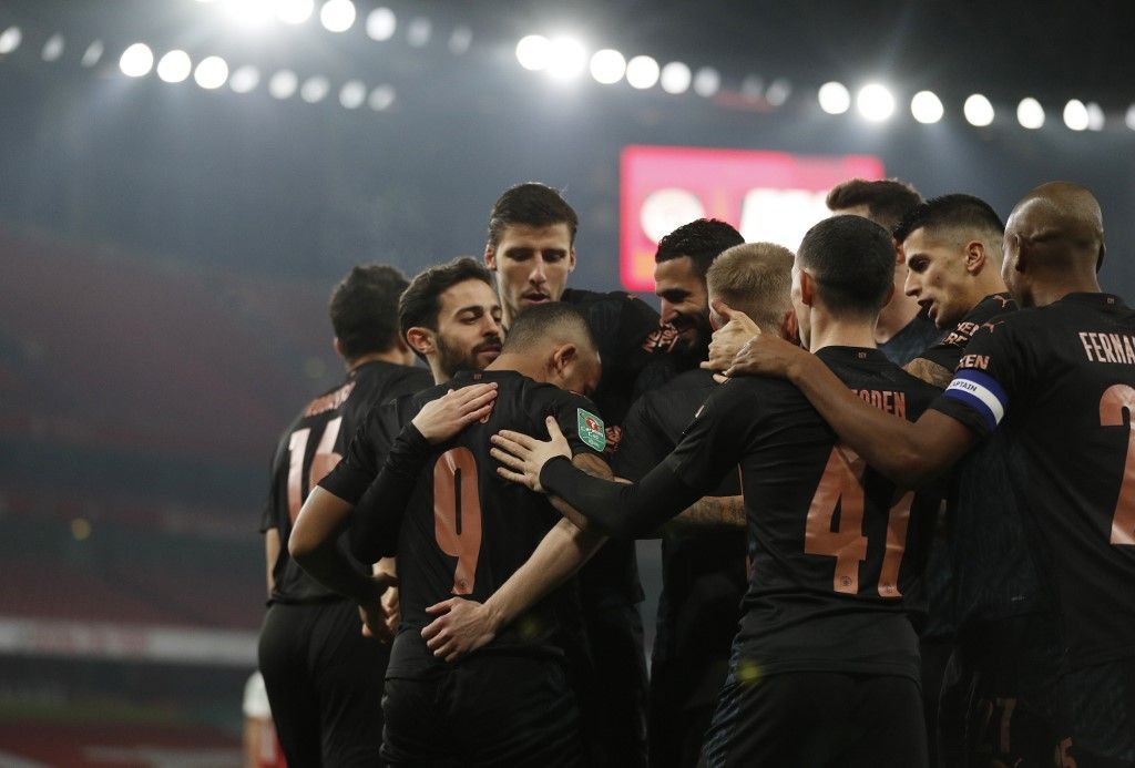 كأس الرابطة الإنكليزية.. مانشستر سيتي يضرب آرسنال برباعية ويتأهل لنصف النهائي