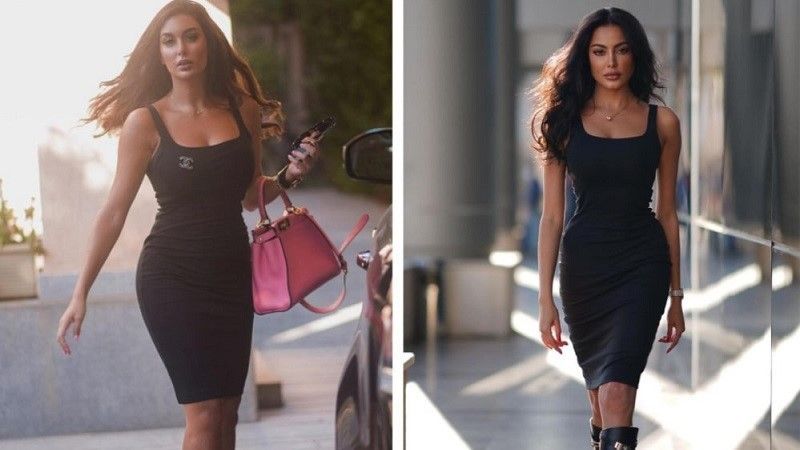 هل قلدت الفاشنيستا الكويتية فاطمة المؤمن ياسمين صبري في إطلالتها الشهيرة؟