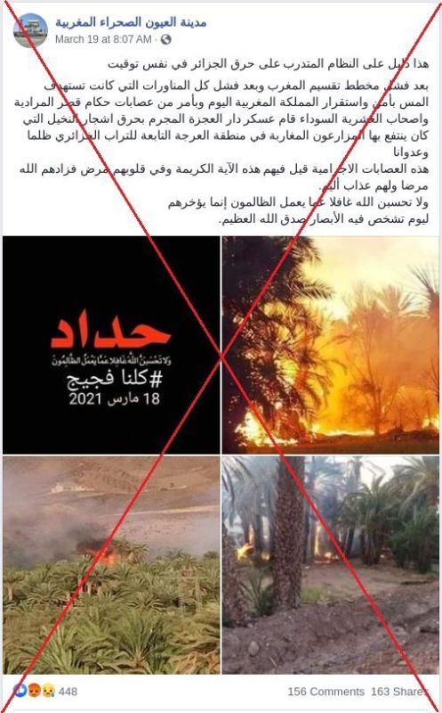 الكشف عن حقيقة إحراق الجزائر لمزارع مغربية