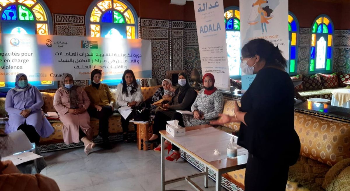 تدريب 20 عاملة بمراكز التكفل بالنساء ضحايا العنف بالصويرة