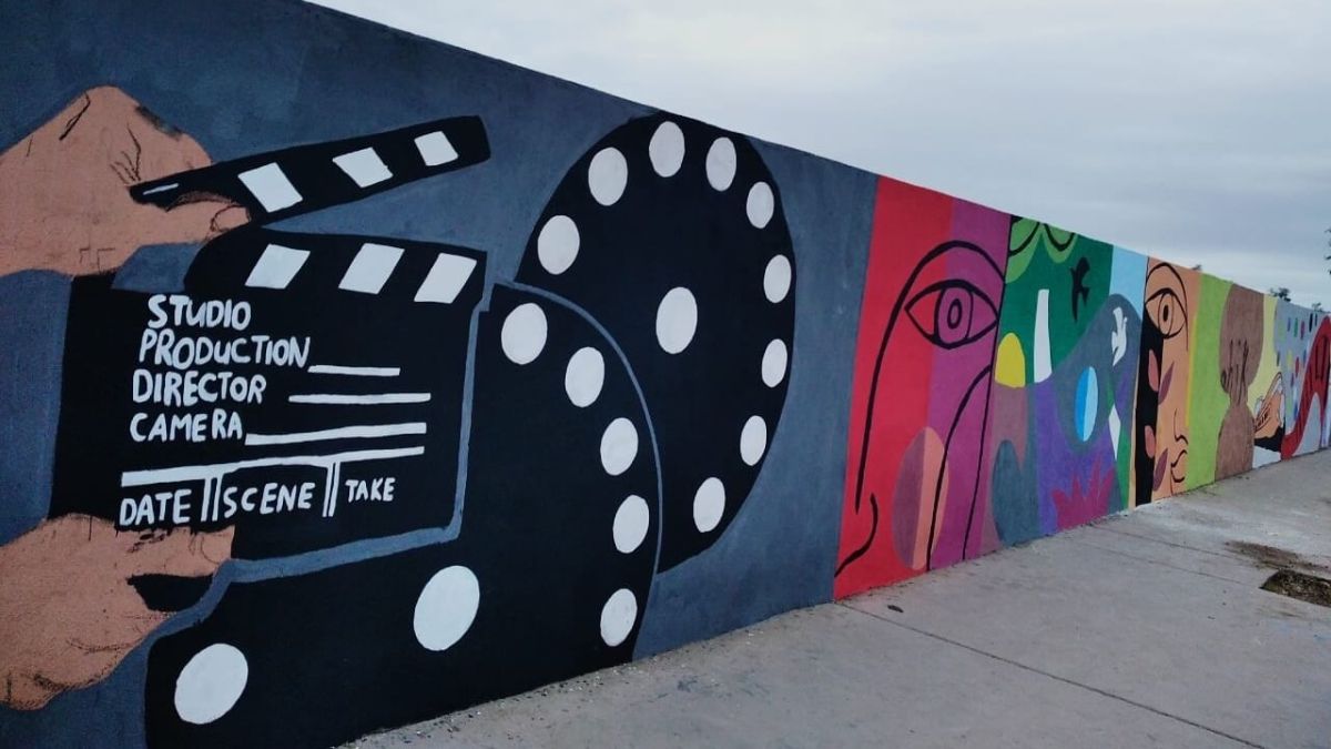 "مشروع مدينتي" ينطلق بجدارية تزين سور محطة القطار بمراكش 6 ثاني أكبر جدارية بالمغرب بمدينة مراكش