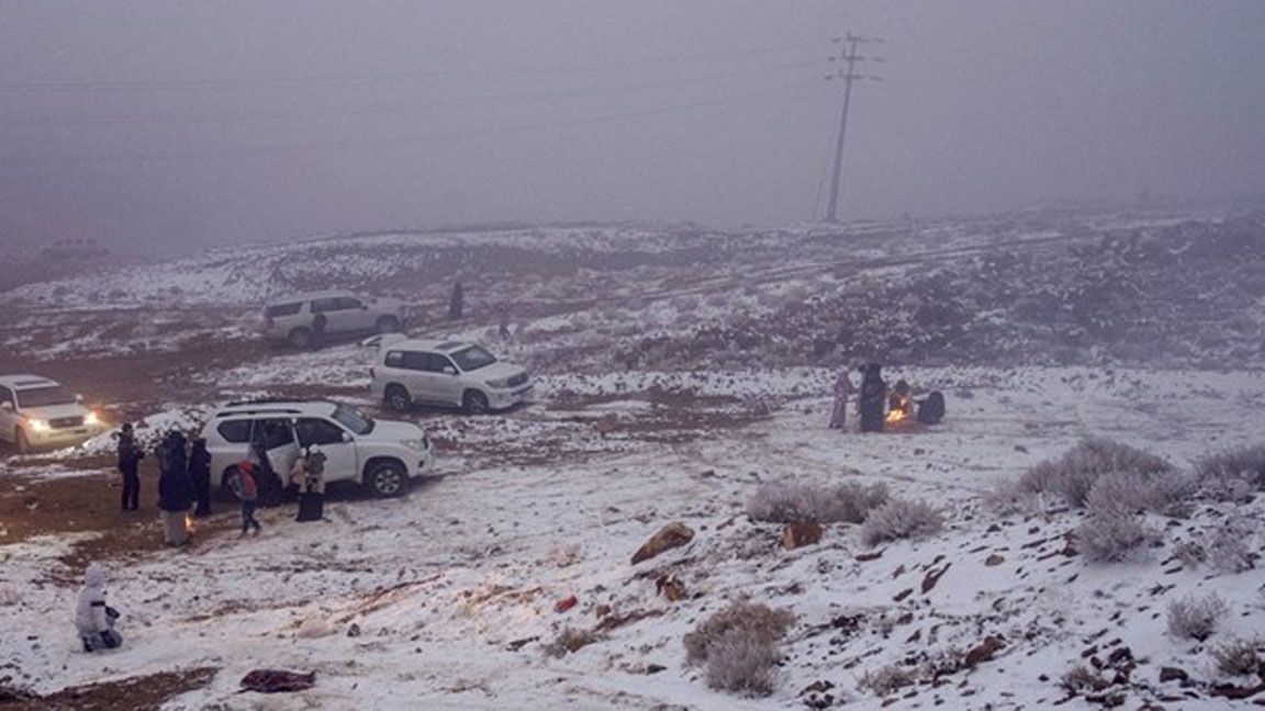 بالصور.. السعودية تسجل درجات حرارة منخفضة بشكل غير مسبوق