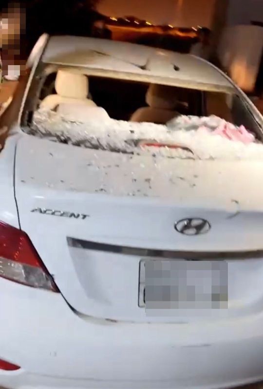 (فيديو وصور) أضرار مادية جراء الهجمات العدائية الحوثية على السعودية