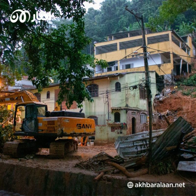 منظر يُظهر الأضرار والانهيارات الطينية الناجمة عن الأمطار الغزيرة في البرازيل. رويترز