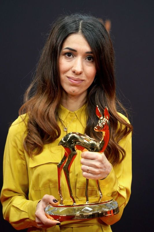 هل تستخدم روسيا "الاغتصاب" كسلاح حرب كما فعل تنظيم داعش في الإيزيديين؟ 2 نادية مراد، الحائزة على جائزة نوبل للسلام عام 2018 عن جهودها لإنهاء الاغتصاب كسلاح حرب. غيتي.