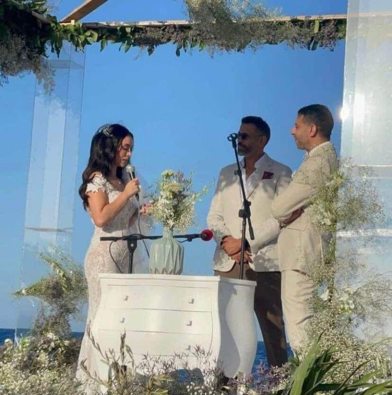 بالصور محمد فراج وبسنت شوقي.. زواج على الطريقة الحديثة