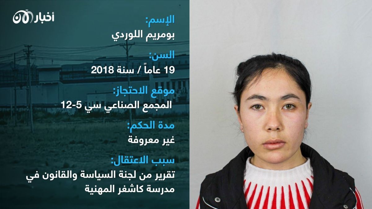 لم يتجاوزن الـ20 عاماً عند اعتقالهن.. ما الذي تريده الصين من فتيات الإيغور داخل معسكرات شينجيانغ؟ 5 لم يتجاوزن الـ20 عاماً عند اعتقالهن.. ما الذي تريده الصين من فتيات الإيغور داخل معسكرات شينجيانغ؟