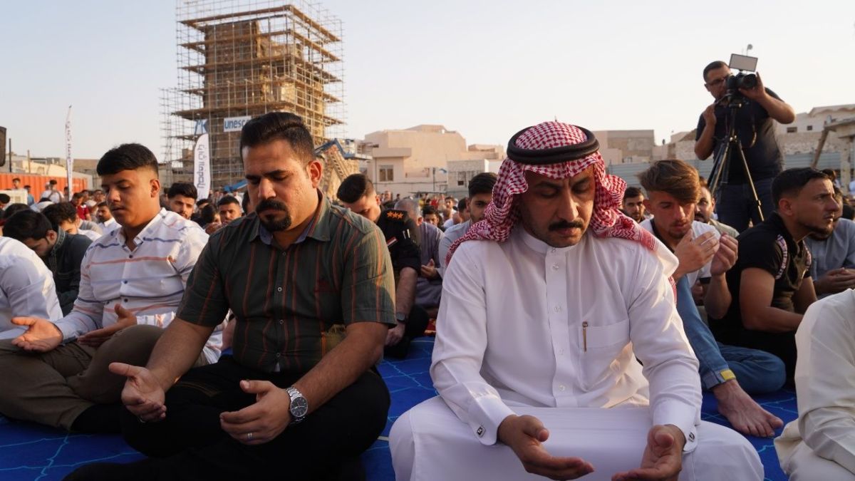 بعد انتهاء حقبة داعش.. أول صلاة عيد في جامع النوري بمدينة الموصل العراقية