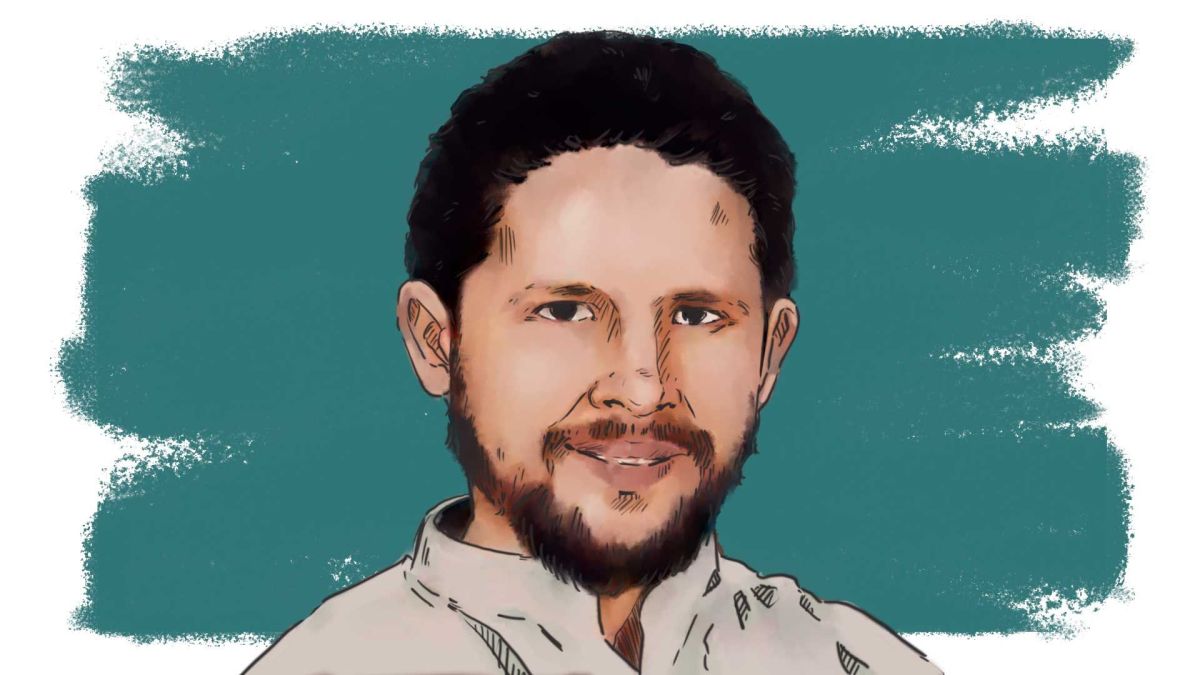 صورة عبد الفتاح المغربي بناء على الصورة الوحيدة المتاحة له في موقع  مكافآت من أجل العدالة