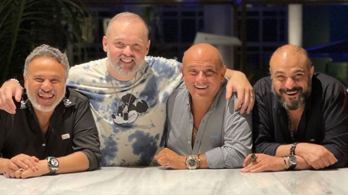 كريم عبد العزيز وايهاب فهمي يحتفلان بعيد ميلاد محمد محمود عبدالعزيز