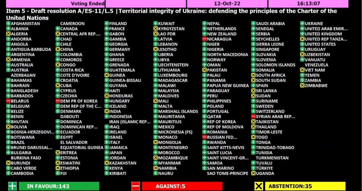 الأمم المتحدة تدين ضم روسيا "غير القانوني" لمناطق أوكرانية 1 الأمم المتحدة تدين ضم روسيا "غير القانوني" لمناطق أوكرانية