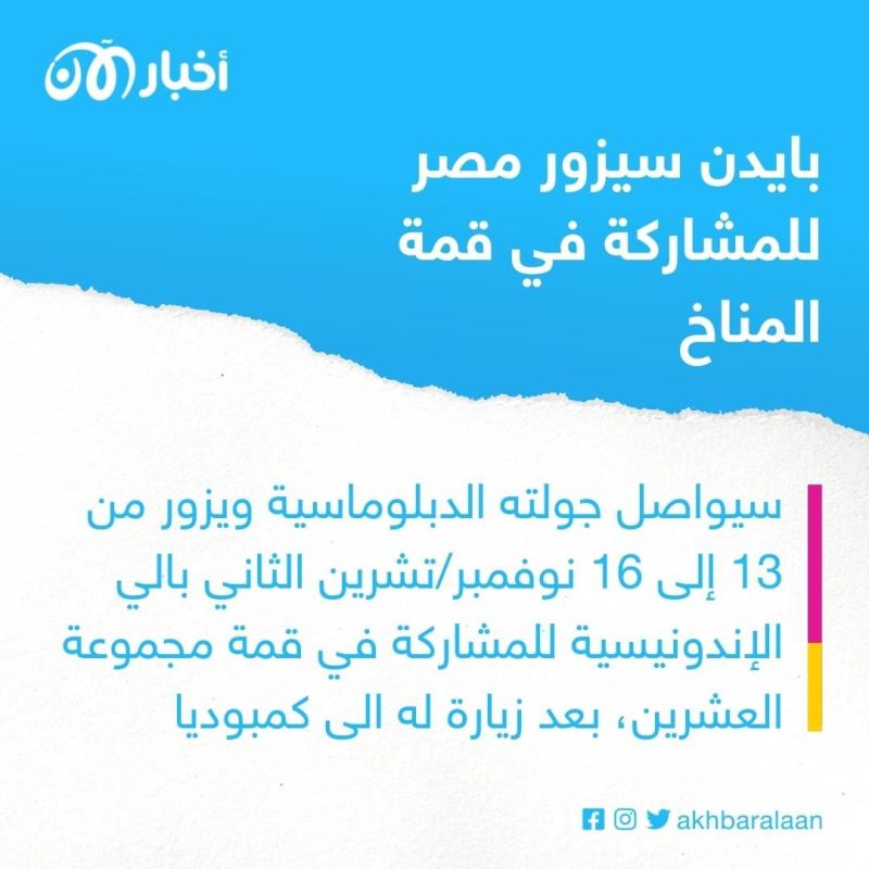 البيت الأبيض: بايدن سيشارك في قمة كوب 27 بمصر