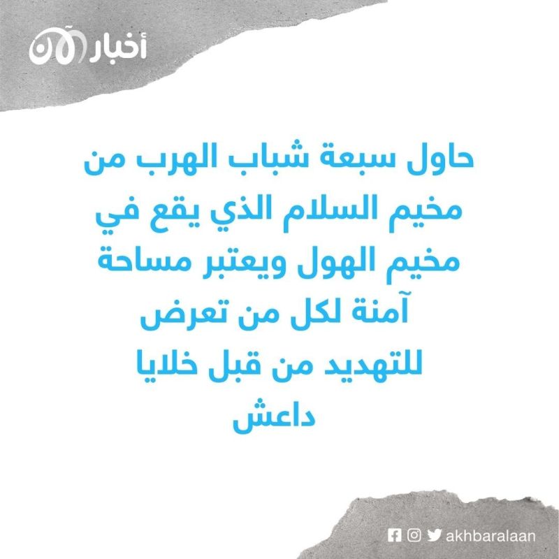 مخيم الهول.. محاولات متكررة للهرب