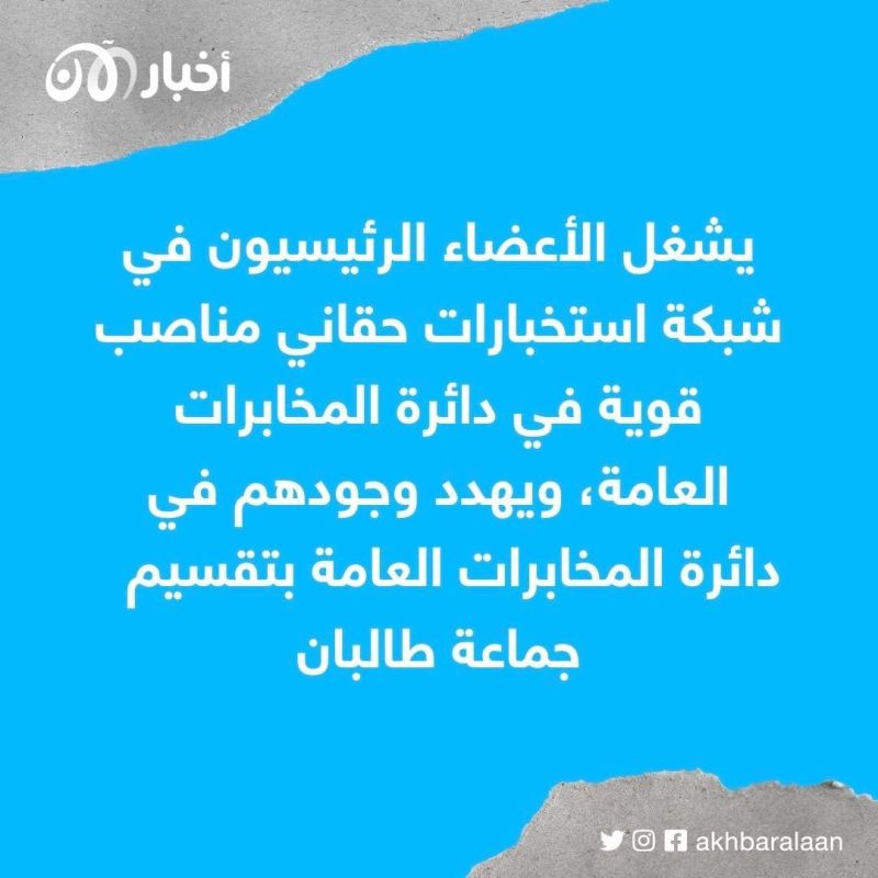 هل سيؤدي صراع الاستخبارات في أفغانستان إلى تقسيم إمارة طالبان؟