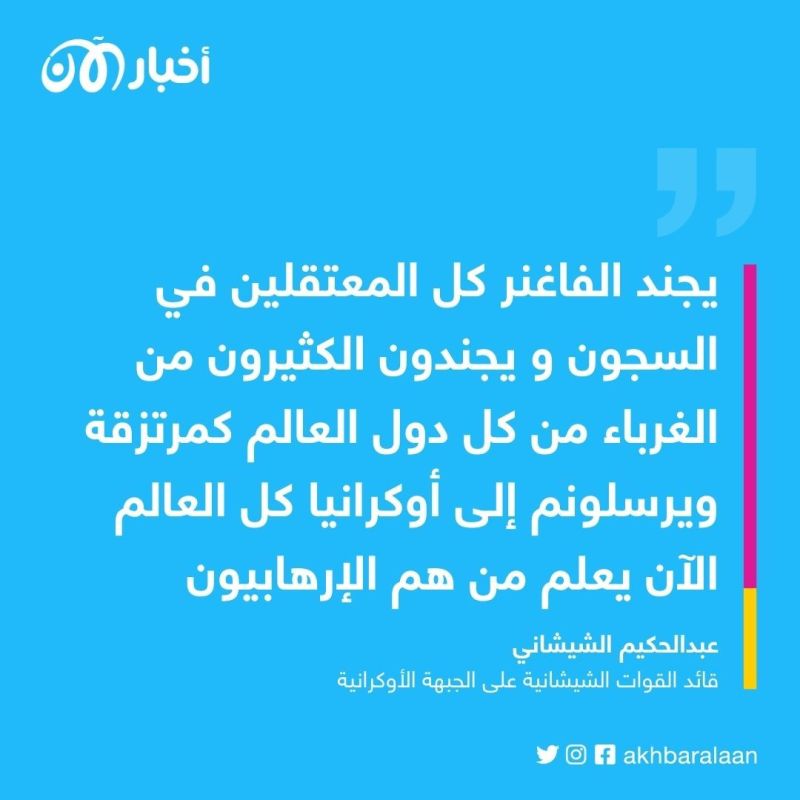 من سوريا لأوكرانيا.. لماذا ذهب عبد الحكيم الشيشاني وراء بوتين وما رسالته لرمضان قديروف؟ 4 من سوريا لأوكرانيا.. لماذا ذهب عبد الحكيم الشيشاني وراء بوتين وما رسالته لرمضان قديروف؟