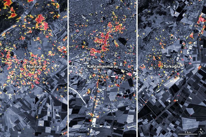 زلزال تركيا وسوريا.. ماذا بيّنت صور ناسا عن حجم الدمار؟ 2 زلزال تركيا وسوريا.. ماذا بيّنت صور ناسا عن حجم الدمار؟