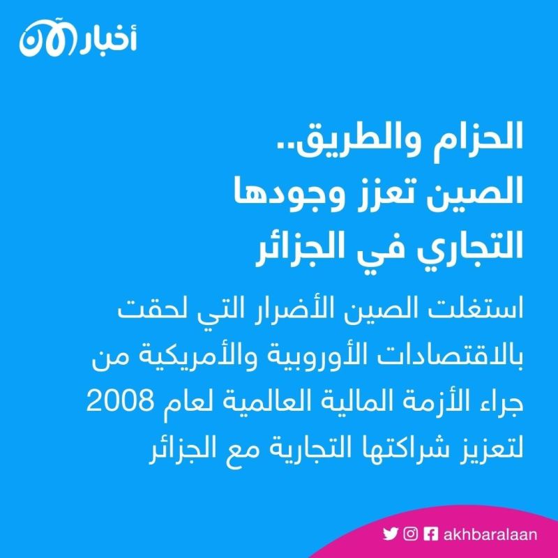 مبادرة الحزام والطريق.. الصين تبتلع خيرات الجزائر وتهدد مستقبلها