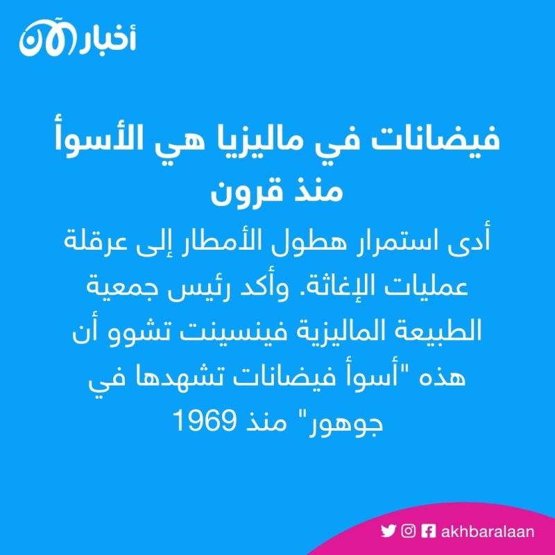 قتلى وإجلاء الآلاف إثر فيضانات قوية في ماليزيا 1 قتلى وإجلاء الآلاف إثر فيضانات قوية في ماليزيا
