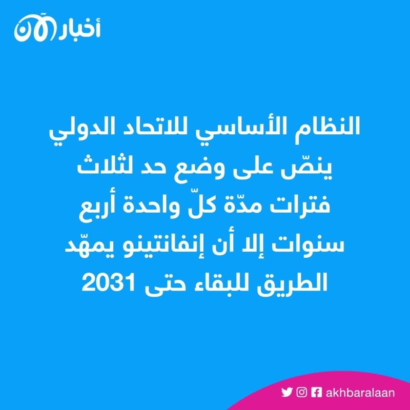 إنفانتينو يتأهب لولاية جديدة في رئاسة "فيفا"
