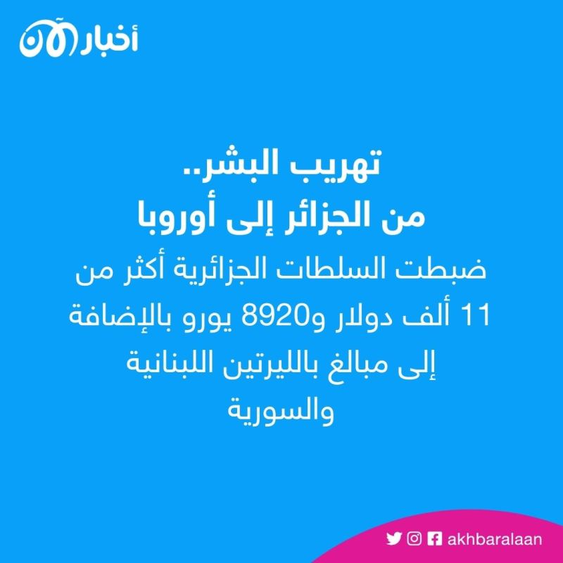 الجزائر تفكك شبكة لتهريب البشر إلى أوروبا