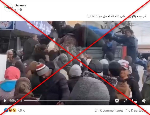 هجوم على شاحنة مواد غذائية في الجزائر.. ما حقيقة الفيديو المتداول؟ 1 هجوم على شاحنة مواد غذائية في الجزائر.. ما حقيقة الفيديو المتداول؟