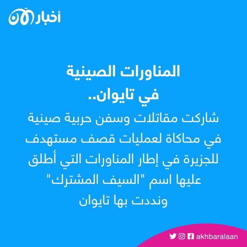 الصين تجري مناورات بالذخيرة الحية في مضيق تايوان 1 الصين تجري مناورات بالذخيرة الحية في مضيق تايوان