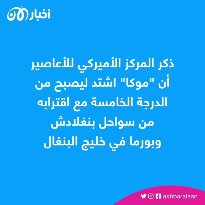 الإعصار موكا يهدد مخيمات الروهينغا المسلمين ويسبب موجات فرار 
