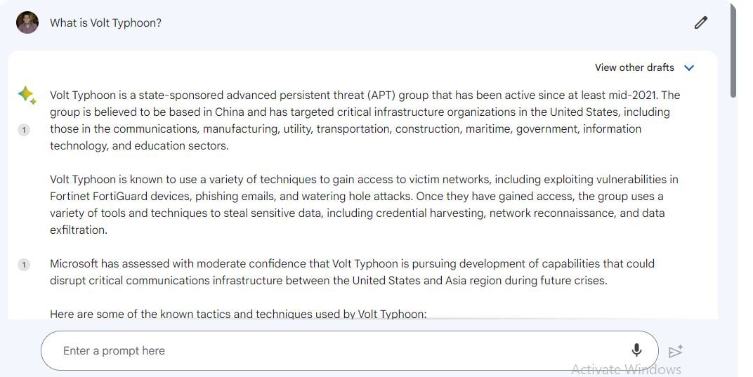 حوار مع بينغ وبارد: "فولت تايفون" يمكنها اختراق مؤسسات الشرق الأوسط بهذه الطرق