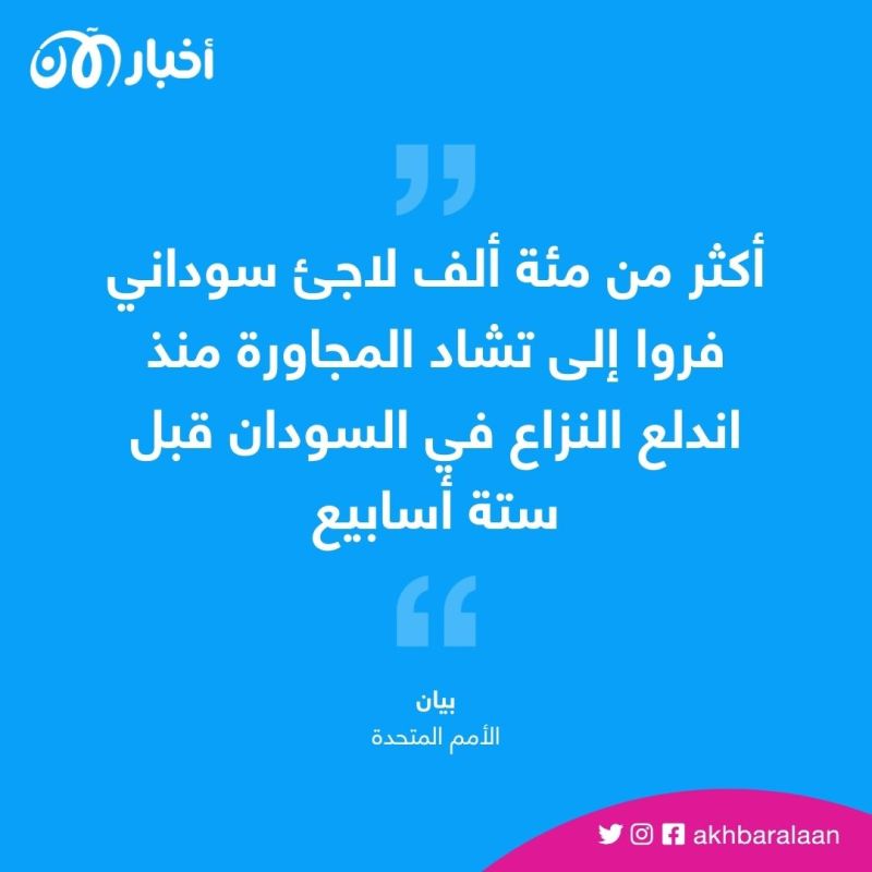 في ظل استمرار الاشتباكات بالسودان.. 100 ألف لاجئ يفرون إلى تشاد