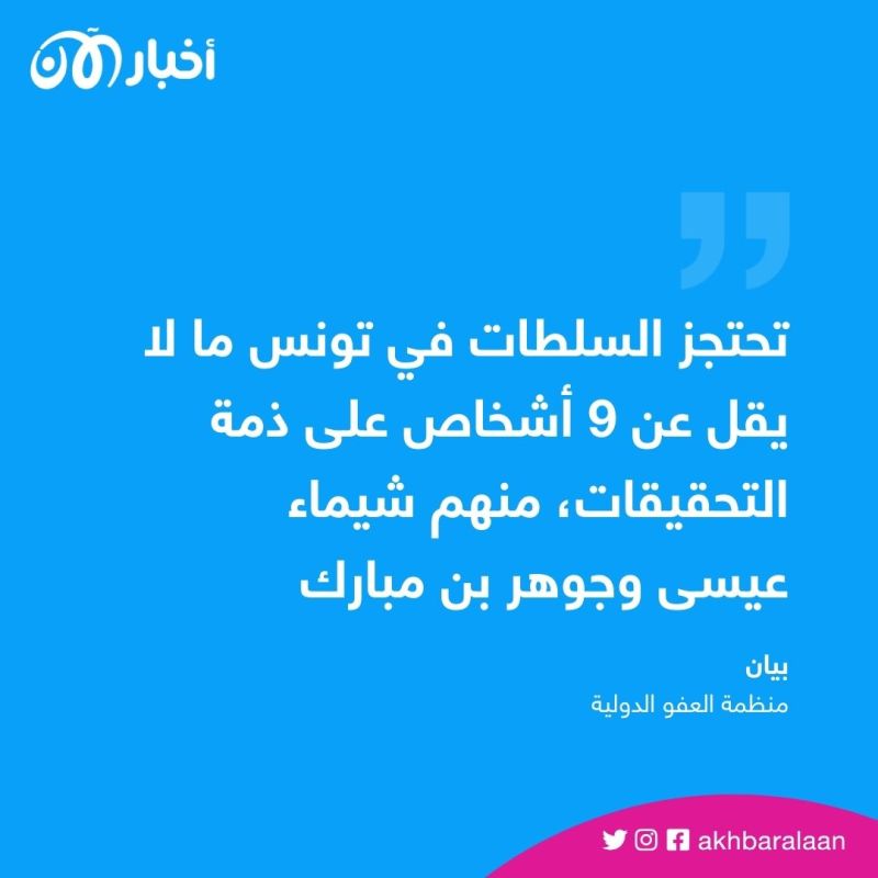 منظمة دولية تطالب تونس بالإفراج عن السجناء السياسيين