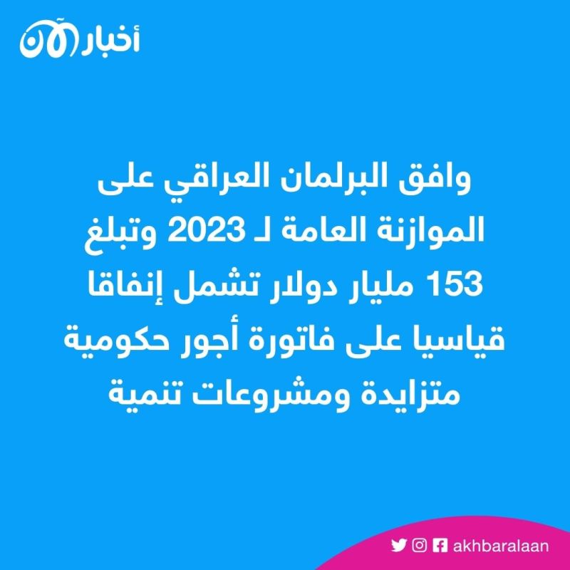 العراق يقر موازنة قياسية لعام 2023